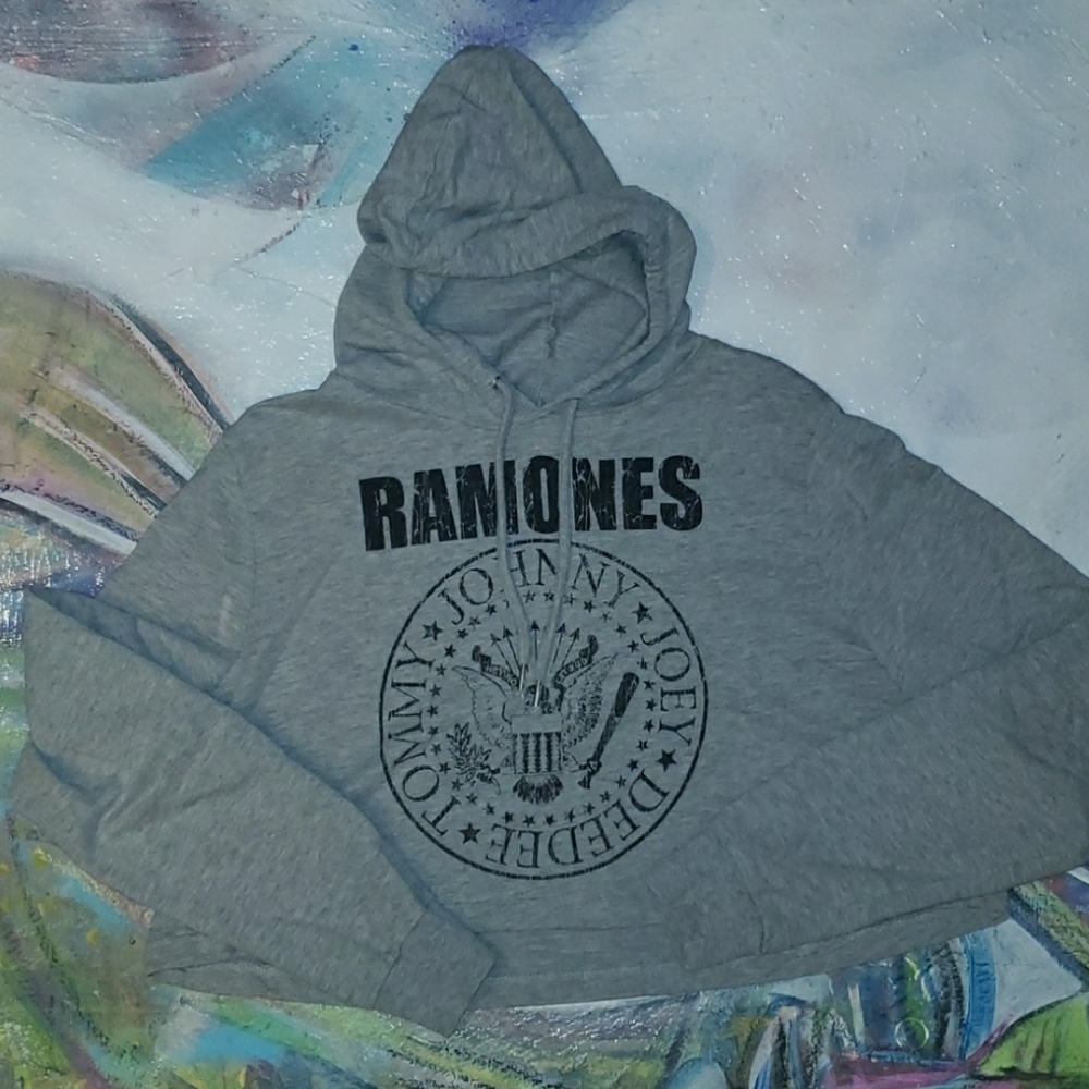 H&M Divided Ramones womens crop hoodie